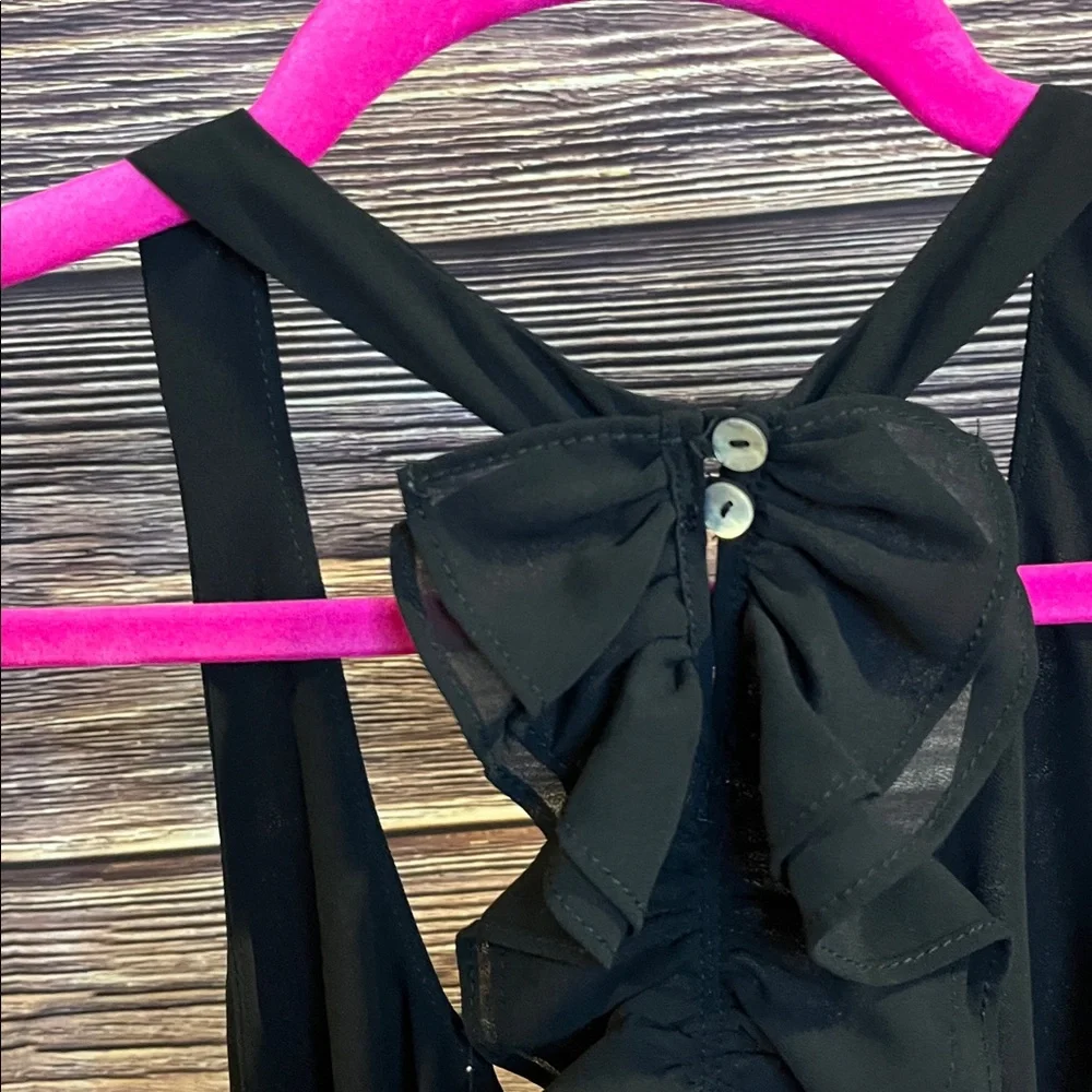 Vizio Black Ruffled T-Back - Picture 4 of 5